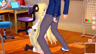 [Hentai Game Koikatsu! ]Have sex with Big tits Vtuber Tsunomaki Watame.3DCG Erotic Anime Video.