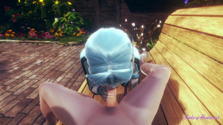 Genshin Impact Hentai - POV Eula handjob, blowjob and cowgirl