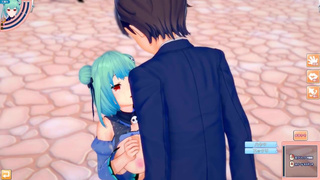 [Hentai Game Koikatsu! ]Have sex with Big tits Vtuber Uruha Rushia.3DCG Erotic Anime Video.