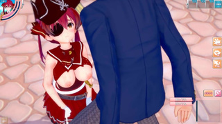 [Hentai Game Koikatsu! ]Have sex with Big tits Vtuber Houshou Marine.3DCG Erotic Anime Video.