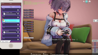 Hypnotic Idol [v1.012] [Azucat] girl plays a video game with a vibrator under her clothes