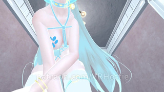 Blue Haired Cat Rope Bondage Headphones White Thicc Thighs Face Sits Riding BDSM POV Lap Dance