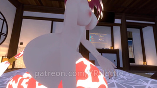 Hot Horny Cow Girl Wakes You Up AT Spa Red Head Sauna Face Sit Belly Piercing POV Lap Dance