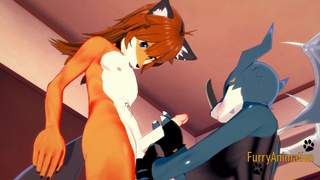 Digimon Hentai - Exveemon & Naru Hard Sex 1/2
