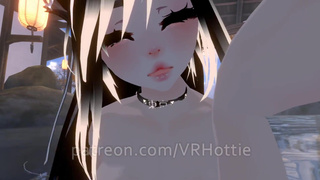 Nude Dragon Girl Face Rides You At Hot Spring White Black Hair Tail Play Sensual POV Lap Dance