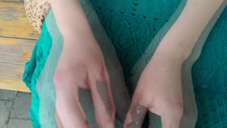 Alice walks down the street to a cafe and at the entrance and exposes body parts