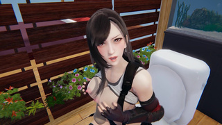 AI Syoujyo FF7 Tifa Pussy Licking Orgasm. Close up view, POV.