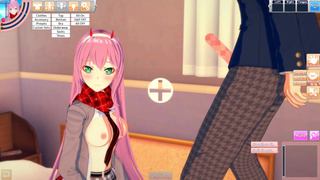 3D Hentaigame - take Zerotwo virginity and creampie