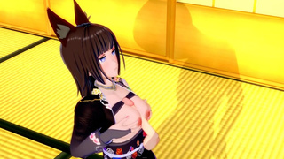 3D Hentai - Amagi - (Azur Lane / Koikatsu)