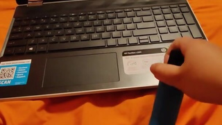 Watching lesbian porn while masturbating my wet pussy