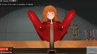Uncensored Hentai animation Asuka Footjob and Jerk Off Instruction ASMR Earphones recommended.