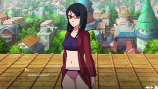 Betting with Sarada to show us her tits - Naruto Family Vacation - [Scene + Download]