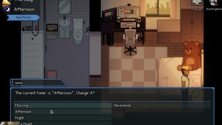 What is she doing with her teddybear!?