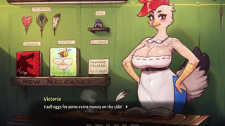 My PIG PRINCESS [ HENTAI Game ] Ep.15 library girl making anatomy classes with her own BOOBS