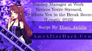 Tomboy Manager Helps Comforts and Fucks You In the Break Room