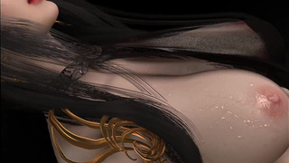 Female Shogun having intense sex with her strong subordinate