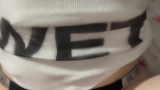 домашнее порно с окончанием на грудь