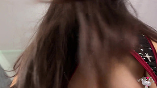 How Shy Goth Nun Sucking After Church Service - Pastor Rough Fuck Big Ass Doggystyle and Cum on Body