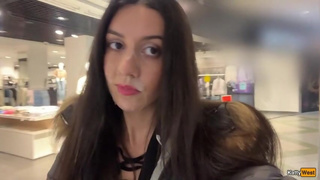 Cumwalk in Public Shopping Mall