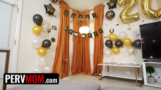 Austin Is Back Home From College For The Holidays, Excited To See Lilian, His Horny Stepmom, Again