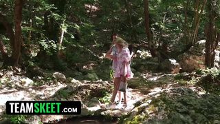 Outdoor Adventure - Sassy Blonde Loves Masturbating In The Woods So Random Strangers Can Catch Her