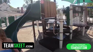 TeamSkeet - Pretty Thick Girl Bounces Her Pink Pussy On Lucky Stud And Makes Him Cum On Her Big Ass