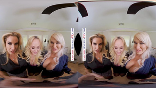 Naughty America - Brandi Love, Kayla Paige, and London River bang the new guy for meeting the sales