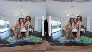 Naughty America - Vacationing college babes, Kylie Rocket, Maddy May, & Maya Woulfe share the big co