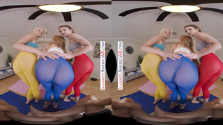 Naughty America - Aiden Ashley, Ashley Lane, & Zoe Sparx get an even deeper stretch after their yoga