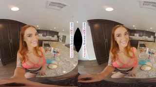 Naughty America - Your wife's friend, Siri Dahl fucks YOU in the kitchen!!