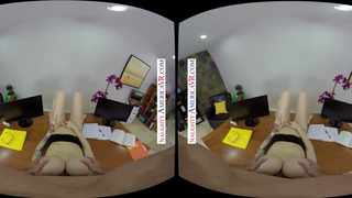 Naughty America Danielle Derek's boss uses her big tits and fills all holes