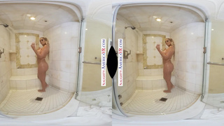 Naughty America VR Bridgette B. seduces neighbor while showering