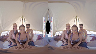 Naughty America - VR you get to fuck 3 chicks in the desert