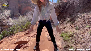 Adventure Sex Compilation Horny Hiking Feat. Molly Pills - POV 4K