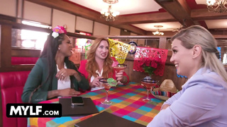 Concept: Reverse Gangbang by MylfLabs - Kenzie Taylor, Sophia Locke, Lindsey Lakes & Cali Sweets