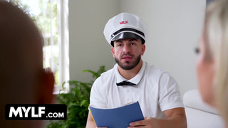 Pretty Blonde MILF Wants To Get Pregnant So Her Husband Brings Home A Muscular Stud To Creampie Her