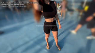 VLOG CORSE - I get my tight little pussy filled in the ferry cabin