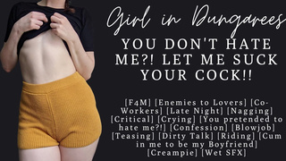 ASMR Fucking your coworker late night in the office Enemies to Lovers Blowjob Creampie