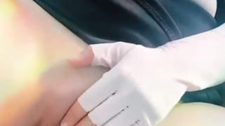 Rich busty woman masturbates richly with her dildo