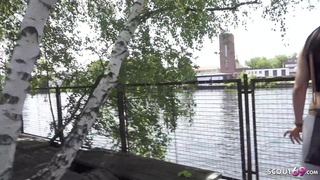 GERMAN SCOUT - Real Anal Sex Casting with German long labia Small Tits Wife