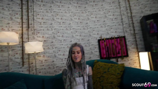 GERMAN SCOUT - Split Tongue Tattoo Star Anuskatzz at Hard Anal Sex Casting