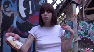 GERMAN SCOUT - TINY EMO GIRL SILVIA RARE ROUGH FUCK I PICKUP MINI TITS AND DIRTY SEX