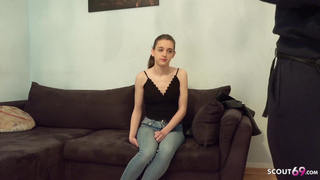 GERMAN SCOUT - ANAL FOR PETITE 18yr CHEATING GIRL AT STREET CASTING
