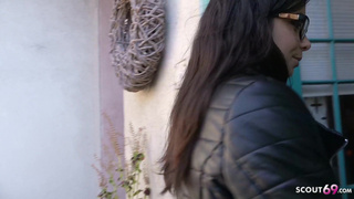 GERMAN SCOUT - FIRST ANAL SEX FOR BRACES COLLEGE TEEN AT STREET CASTING
