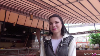 GERMAN SCOUT - Schuechterne Maus Tata bei Fake Model Casting AO gefickt