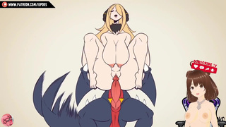 Pokemon with two cocks penetrates and cums inside its trainer - Jazziuu