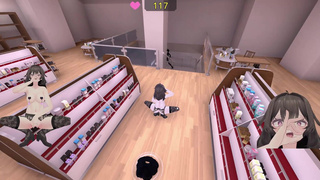 Exhibitionist Seleka almost gets caught in a shop