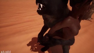 Wildlife│3D│Ebony fucks Furry Sex Session│Evelynn x Rezir