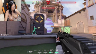 NAKED GAMEPLAY Valorant 35K ! DIAMOND GIRL