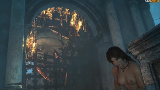 Rise of the Tomb Raider Nude Game Play [Part 25] New 2024 Hot Nude Sexy Lara Nude version-X Mod